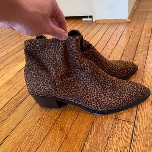 Leopard print booties